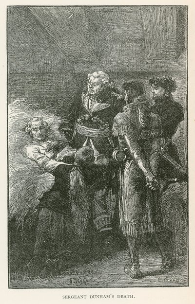 Śmierć sierżanta Dunhama (rycina) autorstwa Elviro Michael Andriolli