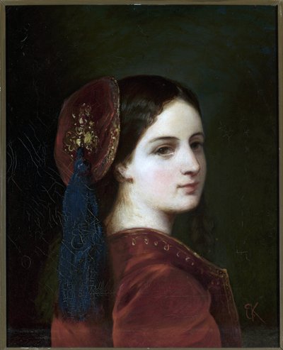 Portrait of Countess Katarzyna Potocka (1825-1907), nee Branicka - Elzbieta Krasinska (1820-1876). Oil on canvas autorstwa Elzbieta Krasinska