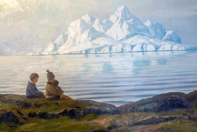 Ludzie latem w Disco Bay, Zachodnia Grenlandia autorstwa Emanuel A. Petersen