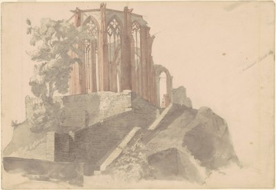 Ruiny katedry, Bacharach autorstwa Emanuel Gottlieb Leutze