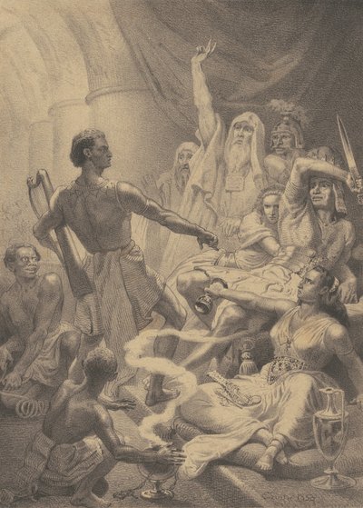 Dawid grający przed Saulem autorstwa Emanuel Gottlieb Leutze