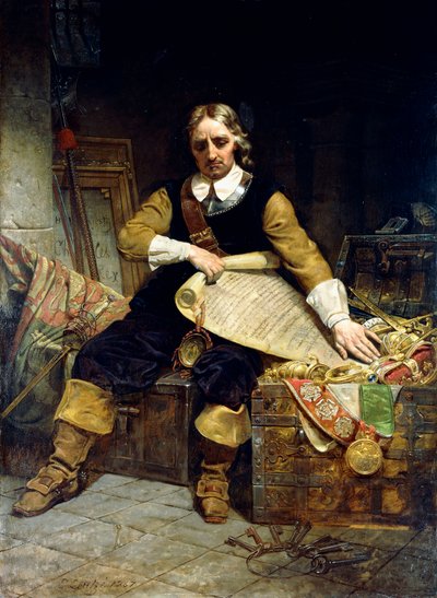 Oliver Cromwell, 1867 autorstwa Emanuel Gottlieb Leutze
