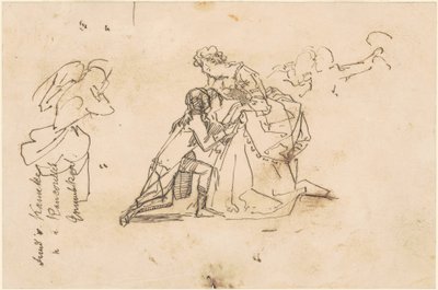 Studium do „Powrotu króla Fryderyka II z Küstrin” autorstwa Emanuel Gottlieb Leutze