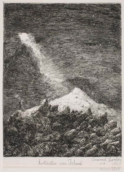 Surtshellir na Islandii autorstwa Emanuel Larsen