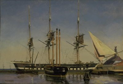 Fregata „Niels Juel” w pobliżu Gwardii Głównej na Nyholm autorstwa Emanuel Larsen