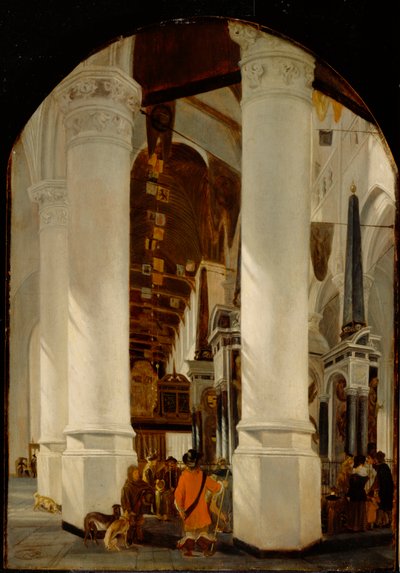 Nieuwe Kerk w Delft z grobowcem Willema Milczącego, ok. 165051 (olej na desce dębowej) autorstwa Emanuel de Witte