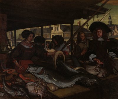 Nieuwe Vismarkt (Nowy Targ Rybny) w Amsterdamie autorstwa Emanuel de Witte