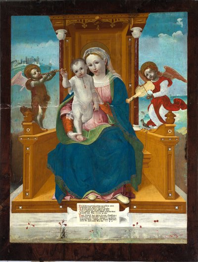 Madonna z Dzieciątkiem i aniołami autorstwa Emanuele Macario