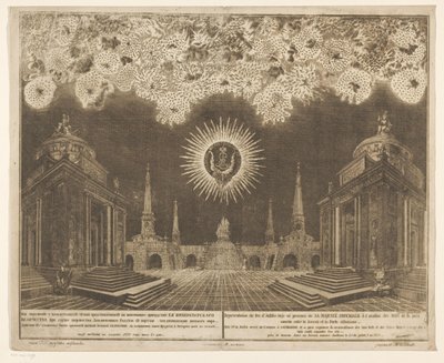 Vuurwerk w Moskou bij de viering van het einde van de Russisch-Turkse Oorlog, 1775 (Akt IV) Reprezentacja fajerwerków, wystrzelona w obecności Jego Cesarskiej Mości z okazji obchodów pokoju zawartego między Rosją a Portą Osmańską (seria autorstwa Emel