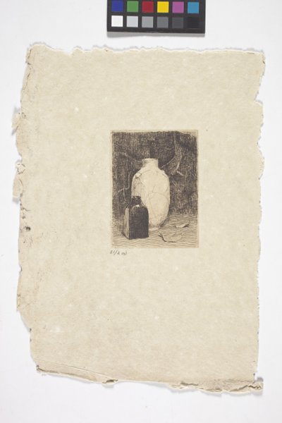 Martwa natura z wazonem i butelką (atrament) autorstwa Emil Carlsen