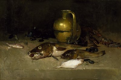 Martwa natura z rybą, 1897 autorstwa Emil Carlsen