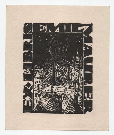 Ex Libris Emil Maurer (rycina) autorstwa Emil Maurer