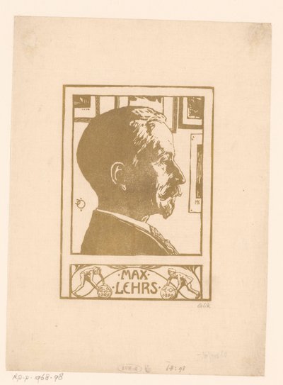 Portret Maxa Lehrsa autorstwa Emil Orlik (signed by artist)
