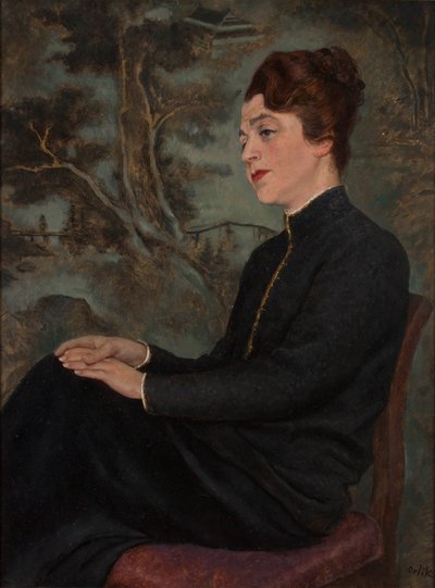 portret pani autorstwa Emil Orlik