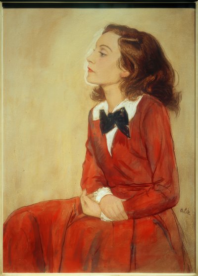 Elisabeth Bergner, portret / rysunek v. E. Orlika autorstwa Emil Orlik