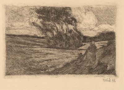 Burza z piorunami (mała) autorstwa Emil Orlik