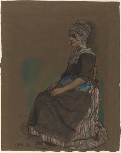 Volendam Dziewczyna w kostiumie autorstwa Emil Orlik