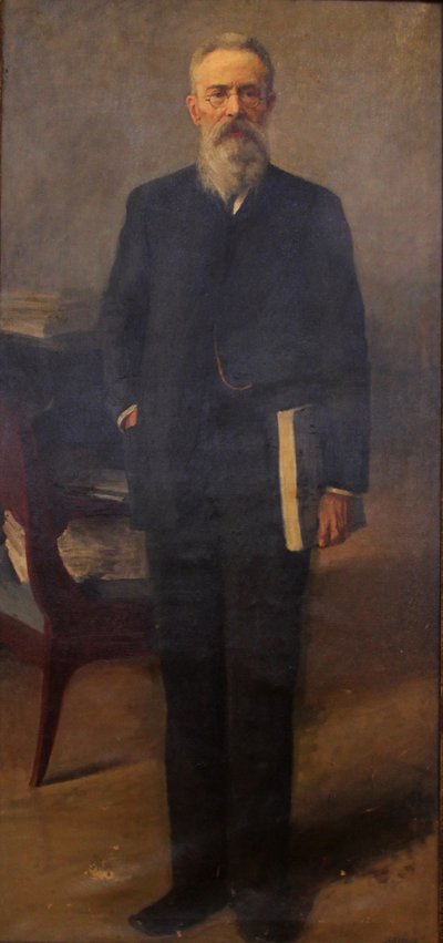 Portret kompozytora Nikołaja Rimskiego-Korsakowa 1844-1908, c. 1900 autorstwa Emil Oskarovich Wisel