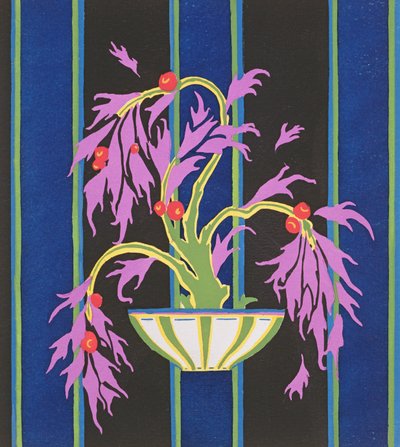 Motyw projektowy z „Floreal: Dessins & Coloris Nouveaux”, ok.1920 (odbitka szablonowa) autorstwa Émile Allain Séguy