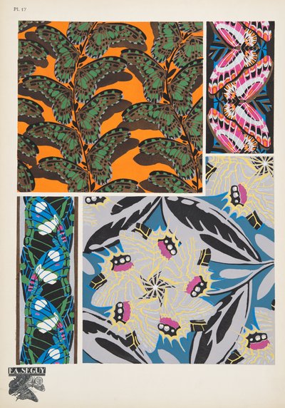 Płyta 17, z Butterflies, wyd. 1925 (odbitka szablonowa) autorstwa Émile Allain Séguy