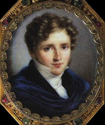 Portret autora Alfreda de Vigny, Litografia Emile Lassalle autorstwa Emile (after) Lassalle