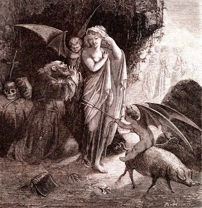 Święty człowiek. 1866 (grawerowanie) autorstwa Emile Antoine Bayard