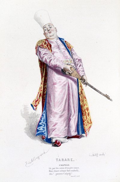 Całe dzieło Beaumarchais (1732-1799) autorstwa Edouarda Fourniera.Ed. Laplace, Sanchez et Cie, Paryż 1876 9 grawerowanie) autorstwa Emile Antoine Bayard