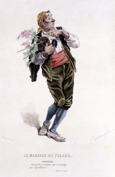 Całe dzieło Beaumarchais (1732-1799) Edouarda Fourniera. rysunek Emile