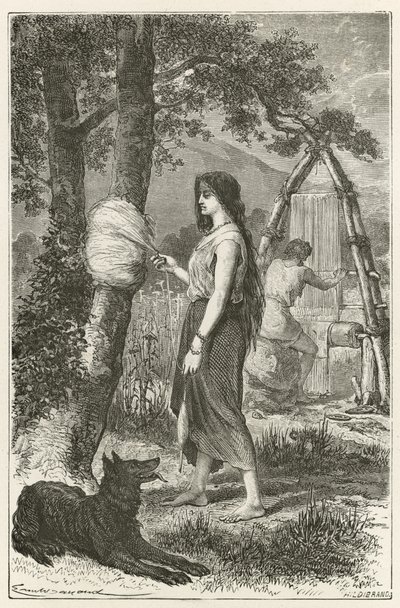 Pierwszy tkacz autorstwa Emile Antoine Bayard