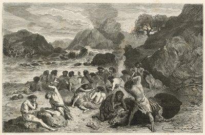 Uczta w czasach renifera autorstwa Emile Antoine Bayard