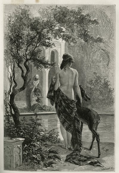 Un jardin à Fes, rycina Emile