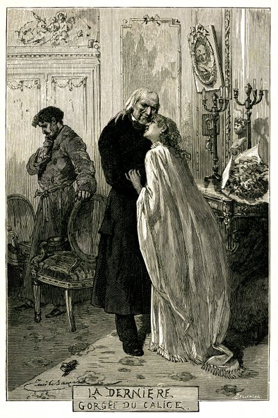 Victor Hugo „Nędznicy”, „Ostatni wąwóz kielicha”. Ilustracja autorstwa Emile