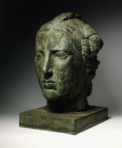 Głowa Wolności; Tete de Liberte, ok. 1914 (brąz z zieloną patyną) autorstwa Emile Antoine Bourdelle
