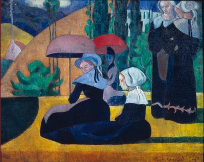 Bretońskie kobiety w cieniu autorstwa Emile Bernard