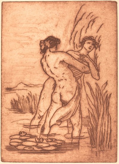 Para stojąca w wodzie autorstwa Emile Bernard