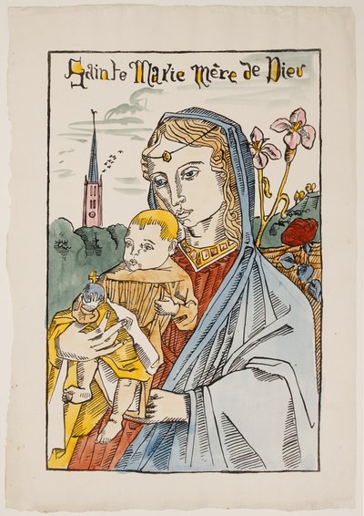 Święta Maria, Matka Boża z lilią autorstwa Emile Bernard
