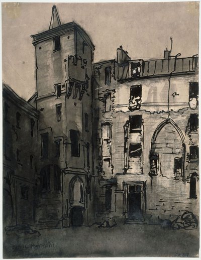 Dziedziniec Hôtel de Sens autorstwa Emile Bernard