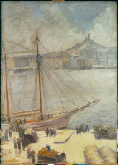 Marsylia, nabrzeże autorstwa Emile Bernard