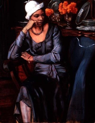 Murzynka w Czapce Kloszowej (olej na płótnie) autorstwa Emile Bernard