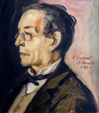 Portret Paula Leautauda (1872-1956) pisarza i felietonisty. Obraz Emile BERNARD (1868-1941) - Olej na tekturze H: 48 cm; L: 41 cm - Musee Calvet, Awinion autorstwa Emile Bernard