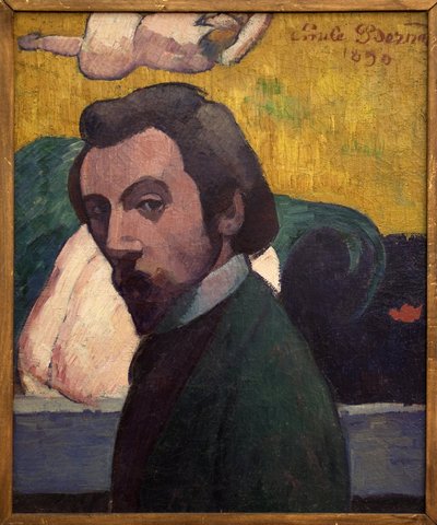Autoportret. Obraz Emile Bernarda (1868-1941). olej na płótnie autorstwa Emile Bernard