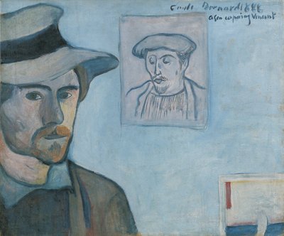 Autoportret z portretem Gauguina autorstwa Emile Bernard