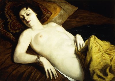 Śpiąca nago z bransoletką; Bransoletka Nu Couche au, 1930 autorstwa Emile Bernard