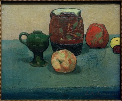 Martwa natura z kuflem piwa i jabłkami autorstwa Emile Bernard