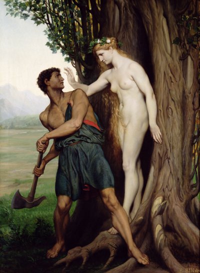 Hamadriada, 1870 autorstwa Emile Bin