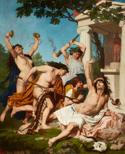 Śmierć Orfeusza, autor: Emile Jean Baptiste Philippe Bin autorstwa Emile Bin