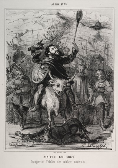 Fakty: Mistrz Courbet inauguruje Szkołę Malarstwa Współczesnego. autorstwa Émile Bénassit