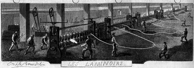 Kuźnie Franche Comte: walcownie. Fabryka Fraisans, Jura (39) autorstwa Emile Bourdelin