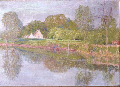 Krajobraz nad Lys, pewnego majowego poranka 1902 autorstwa Emile Claus