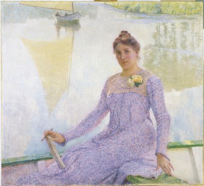 Portret artysty, Anne de Weert autorstwa Emile Claus
